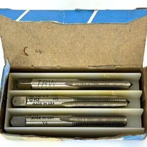 Vintage 70's TRW Greenfield 5/16-24 NF H3 Hand Tap Set USA Machinist Tool HS 3pc